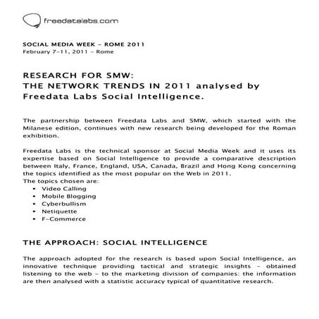 Network trends in 2011