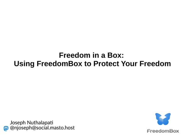 FreedomBox & Community Wi-Fi networks
