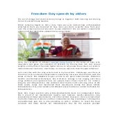 Independence Day speech by elders