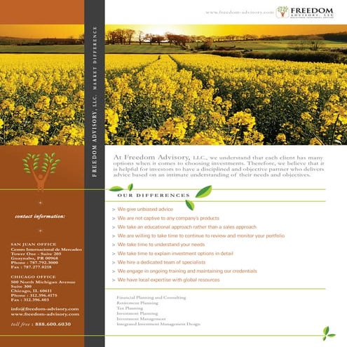 Freedom Differentiator Sheet