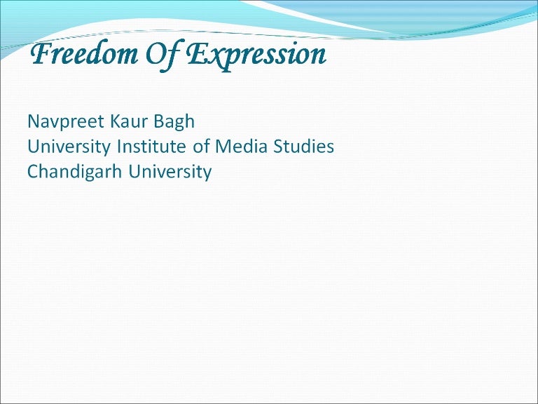 Freedom Of Expression
