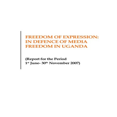 Freedom of media paper in uganda