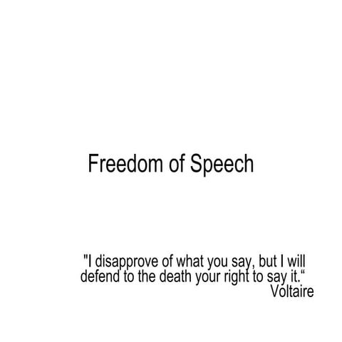 Freedom of speech