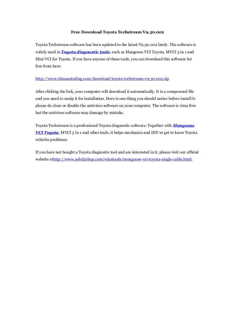 Toyota Diagnostic Software Download