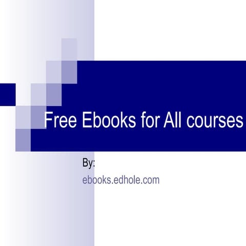 Free ebooks for all courses