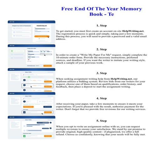 Free End Of The Year Memory Book - Te. Online assignment writing service.
