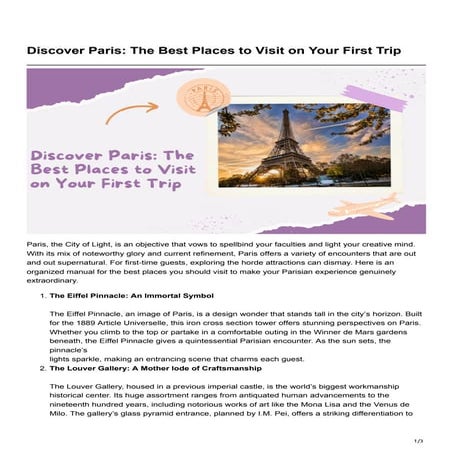 Paris travel guide converted | PDF