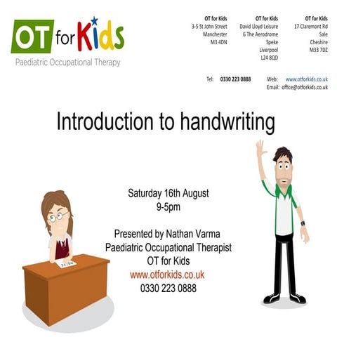 OT for Kids - Introduction to the assessment, treatment and development of ha...