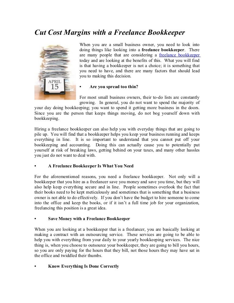 Freelance bookkeeper