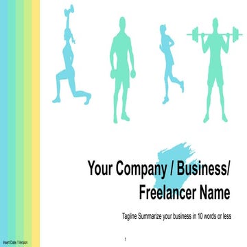 Freelancer self pitch template for fitness and yoga business 