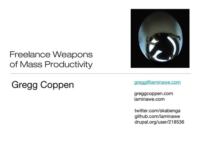 Freelancer Weapons of mass productivity