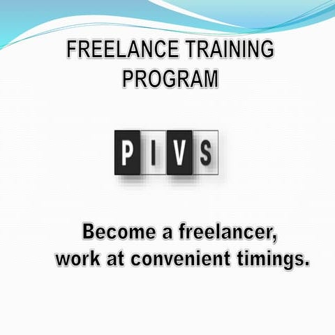 Freelance training program(ppt)
