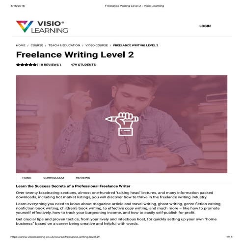 Freelance writing level 2   visio learning