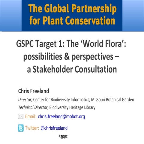 Global Strategy for Plant Conservation Target 1