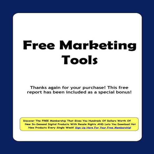 Free marketing tools