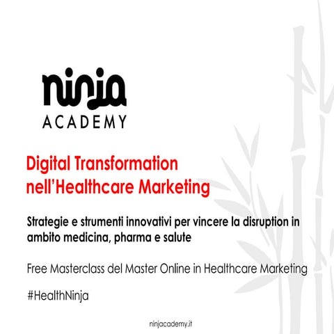 Digital Trasformation nell'Healthcare: scopri il Corso Ninja Academy