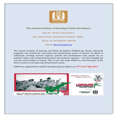 GIHED Event - Free Medical Checkup Camp for Labours