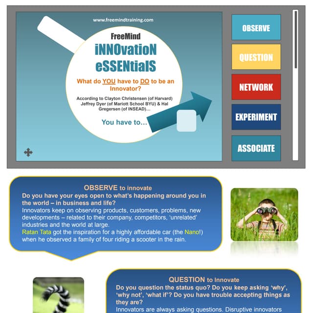 What do YOU have to do to become an Innovator?