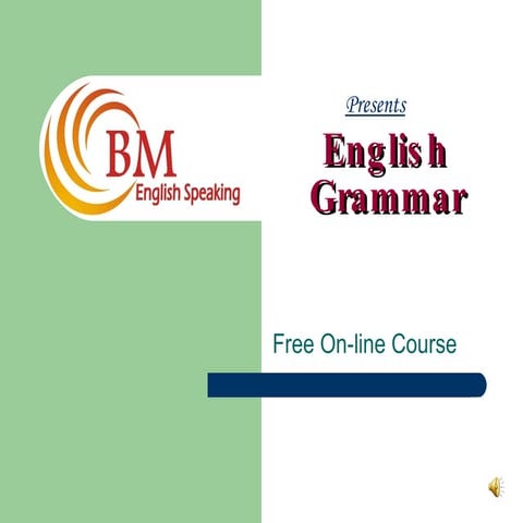 Free Online English Grammar Course- BM English Speaking