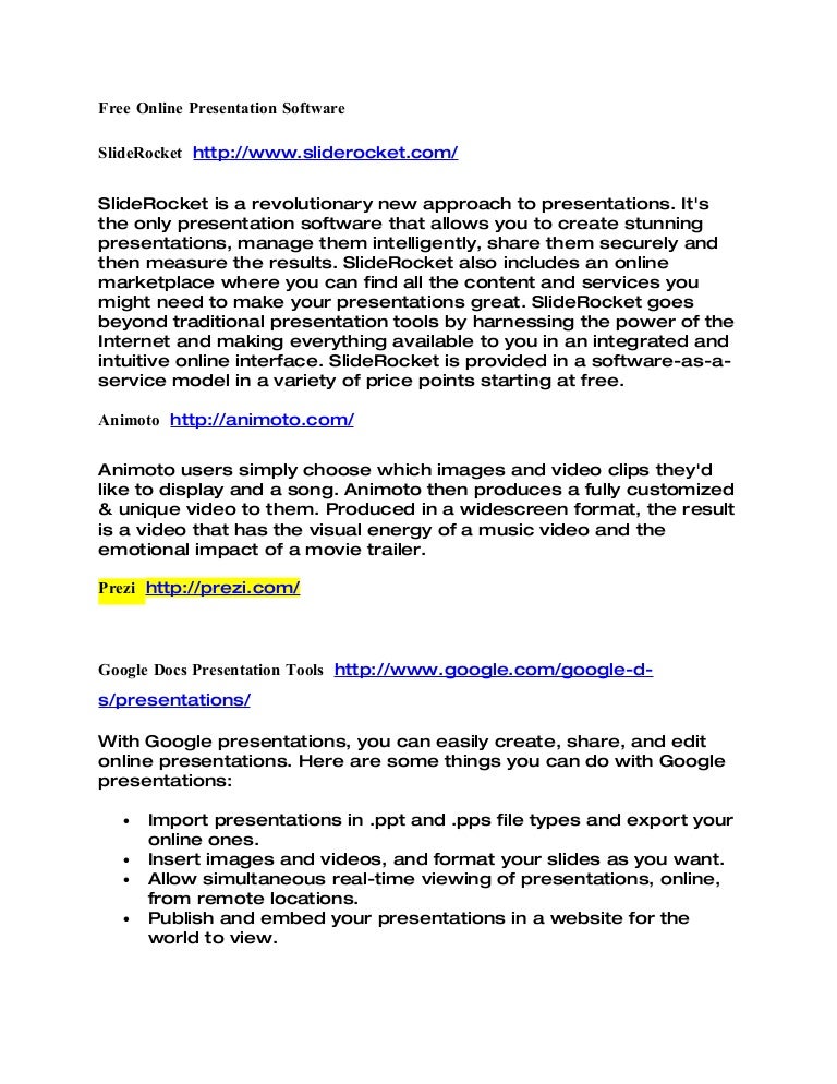 free online presentation software