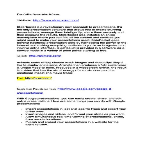 Free online presentation software