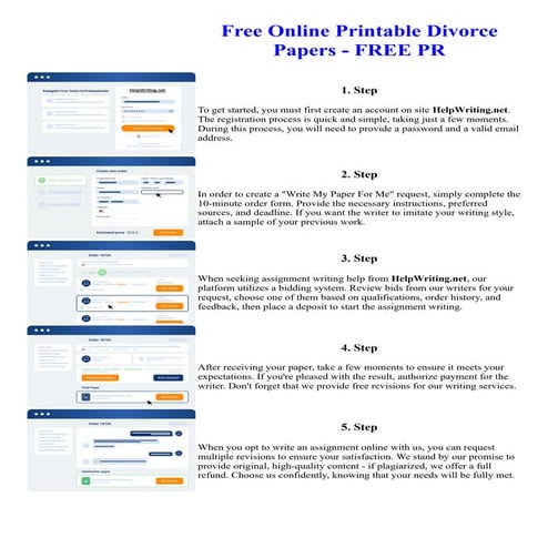 Free Online Printable Divorce Papers - FREE PR | PDF