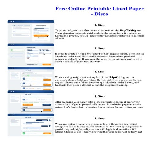 Free Online Printable Lined Paper - Disco