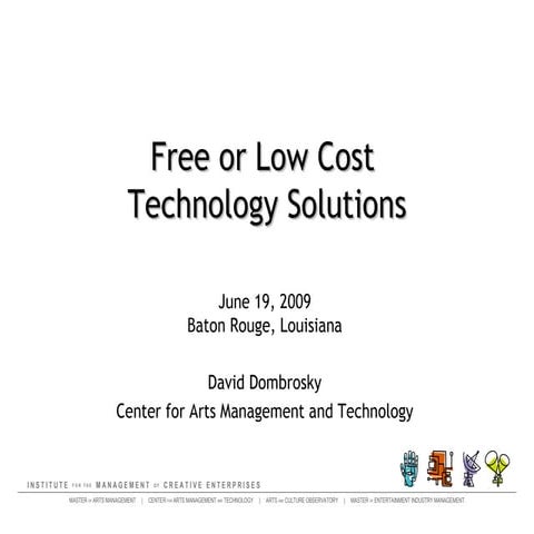 Free Or Low Cost Tech Solutions