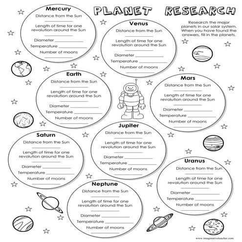 Free planet researchworksheet