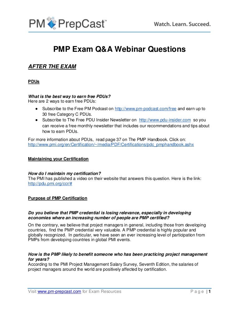 PMP Online Test