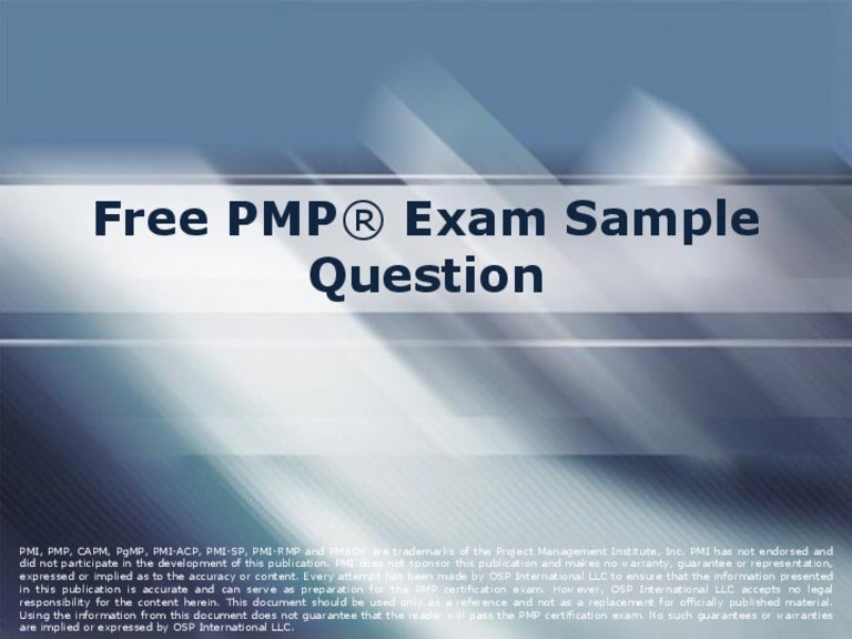 pmp sample questions