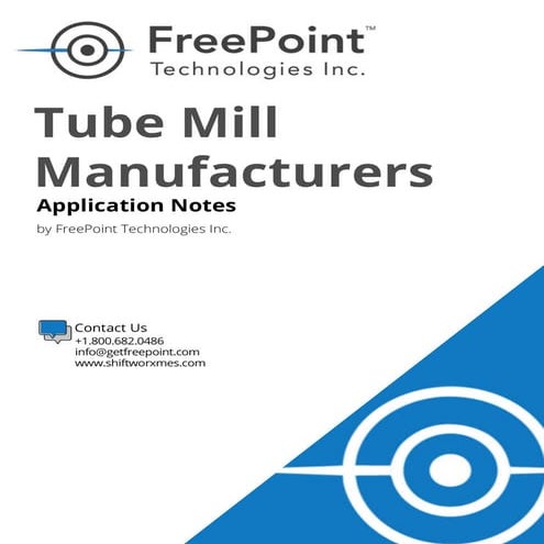 Whitepaper - FreePoint Technologies Tube Mill Manufacturers Application ...