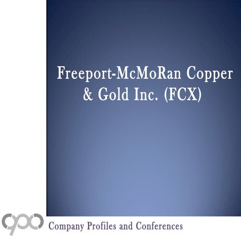 Freeport Mc Moran Copper Gold Inc Fcx Ppt