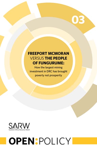  Freeport mcmoran: How the largest Mining Investment in DRC has brought Poverty not Prosperity 