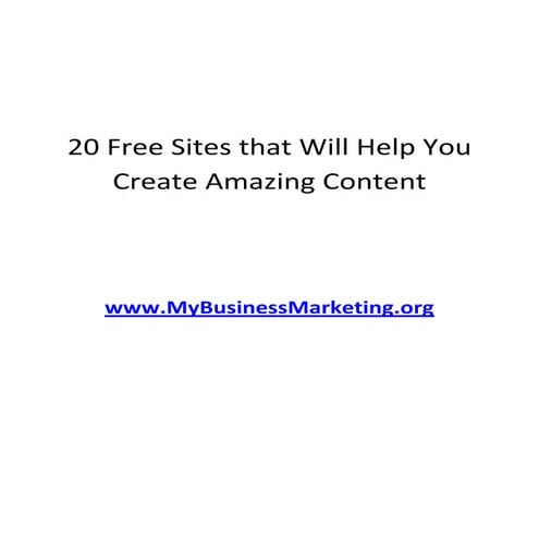 Free presentation creation sites