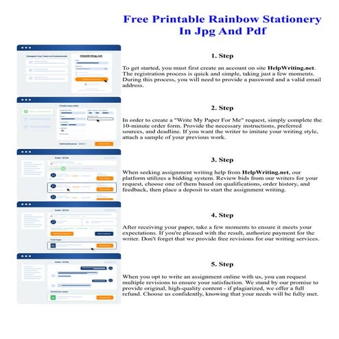 Free Printable Rainbow Stationery In Jpg And Pdf | PDF