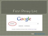 Free proxy list