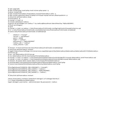 konfigurasi freeradius + daloradius in debian 9