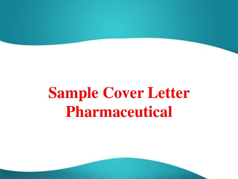 pharma cover letter