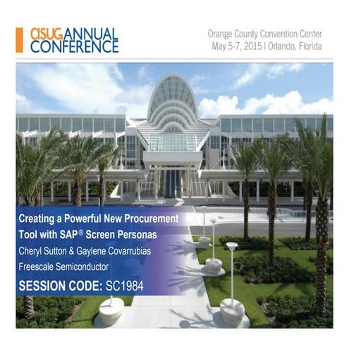 Intel 2015 ASUG Presentation on NetWeaver Business Client and SAP ...
