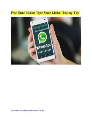 Free Share Market Tips on Mobile
