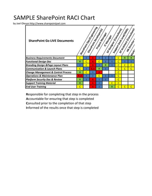 rasic example from a six sigma project rasic charts