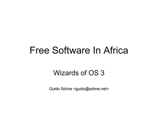 Free software in africa