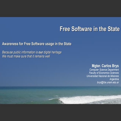 Free Software In The State