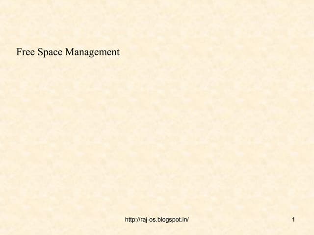 Free space managment46