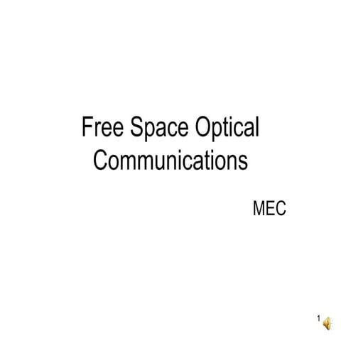 Free space optical communications
