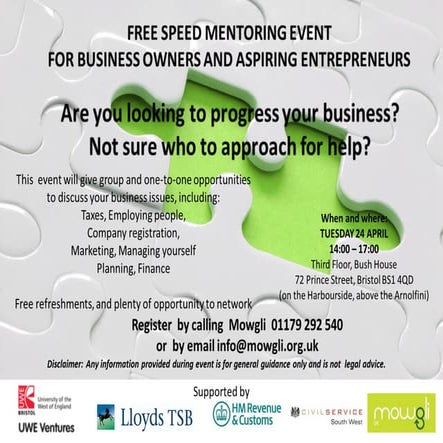 Free Speed Mentoring Event, 24 April 2012, Bristol