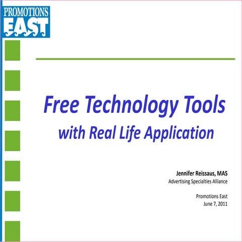 Free Tech Tools - Promotions East 2011