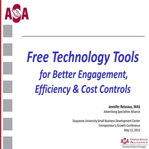 Free Technology Tools - SBDC EGC 2011