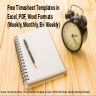 Free Timesheet Templates in Excel, PDF, Word Formats (Weekly, Monthly, Bi-Wee...